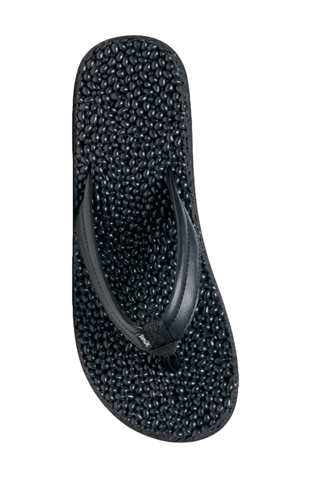 Sanuk Bubblecush Flip Flop, Alternate, color, Black