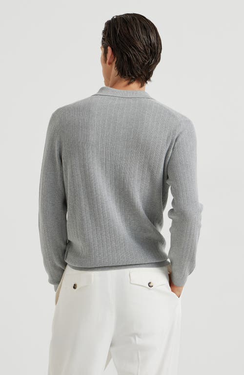 Brunello Cucinelli Cotton Polo Shirt In Gray