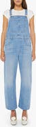 MOTHER The Half-Pipe Ankle Barrel Leg Denim Overalls