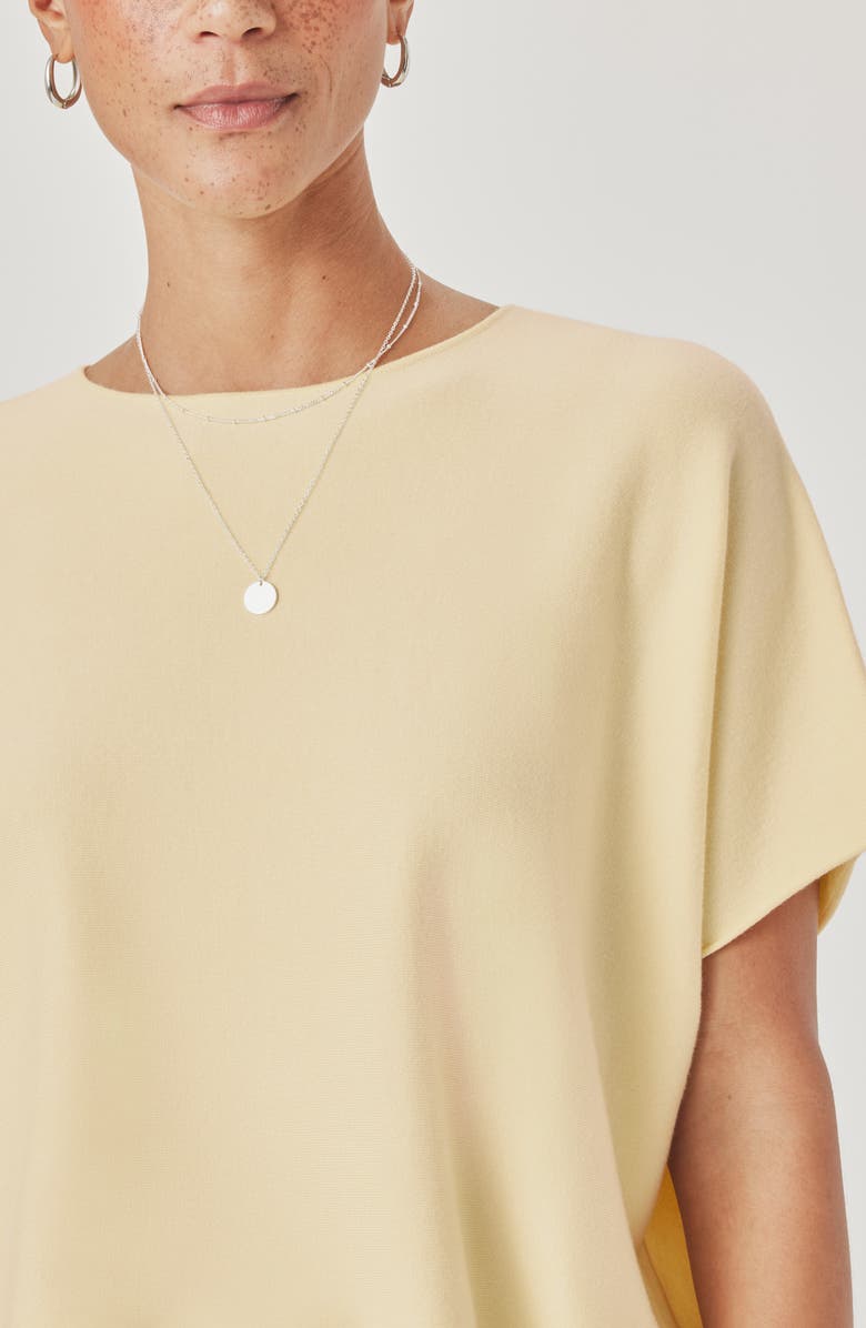 Splendid Christa Short Sleeve Sweater, Alternate, color, Honeysuckle Yellow