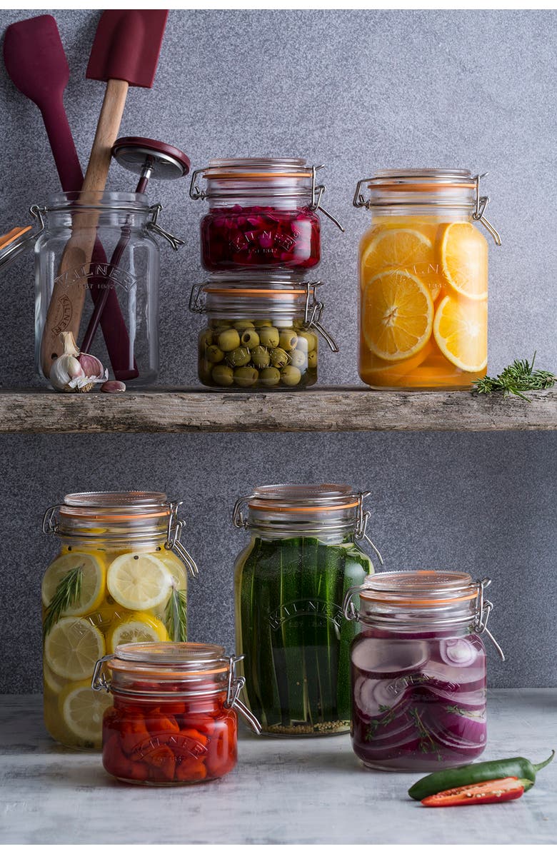 Kilner Square Clip Top Jar for Canning and Food Storage, Alternate, color, 4.5 In