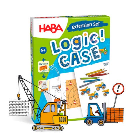 Logic Case Extension Set Construction - Ages 6+ Card Games for Kids, Travel Games, Learning Toys, Flash Cards for Kids Brain Teaser Puzzle Games