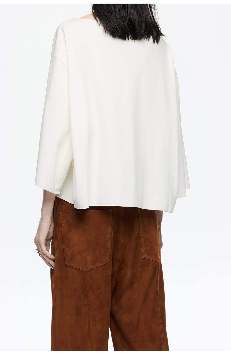 Bimba y Lola Ponte Di Roma Boxy T-Shirt, Alternate, color, Ivory