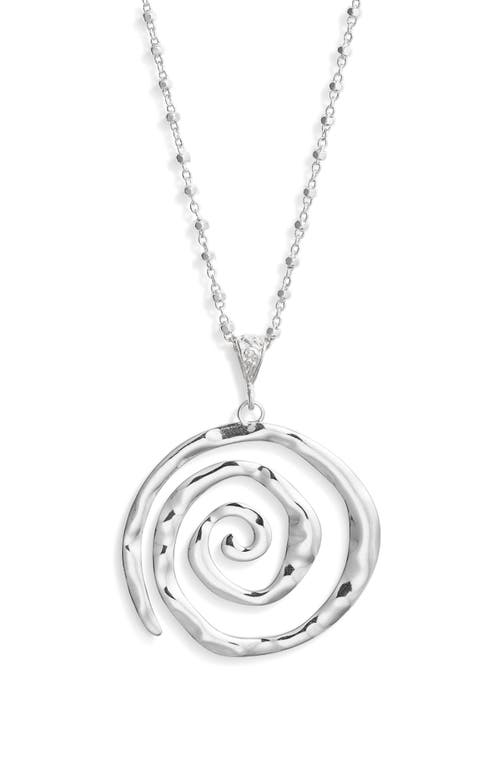 Vidakush Swirl Pendant Necklace In Metallic