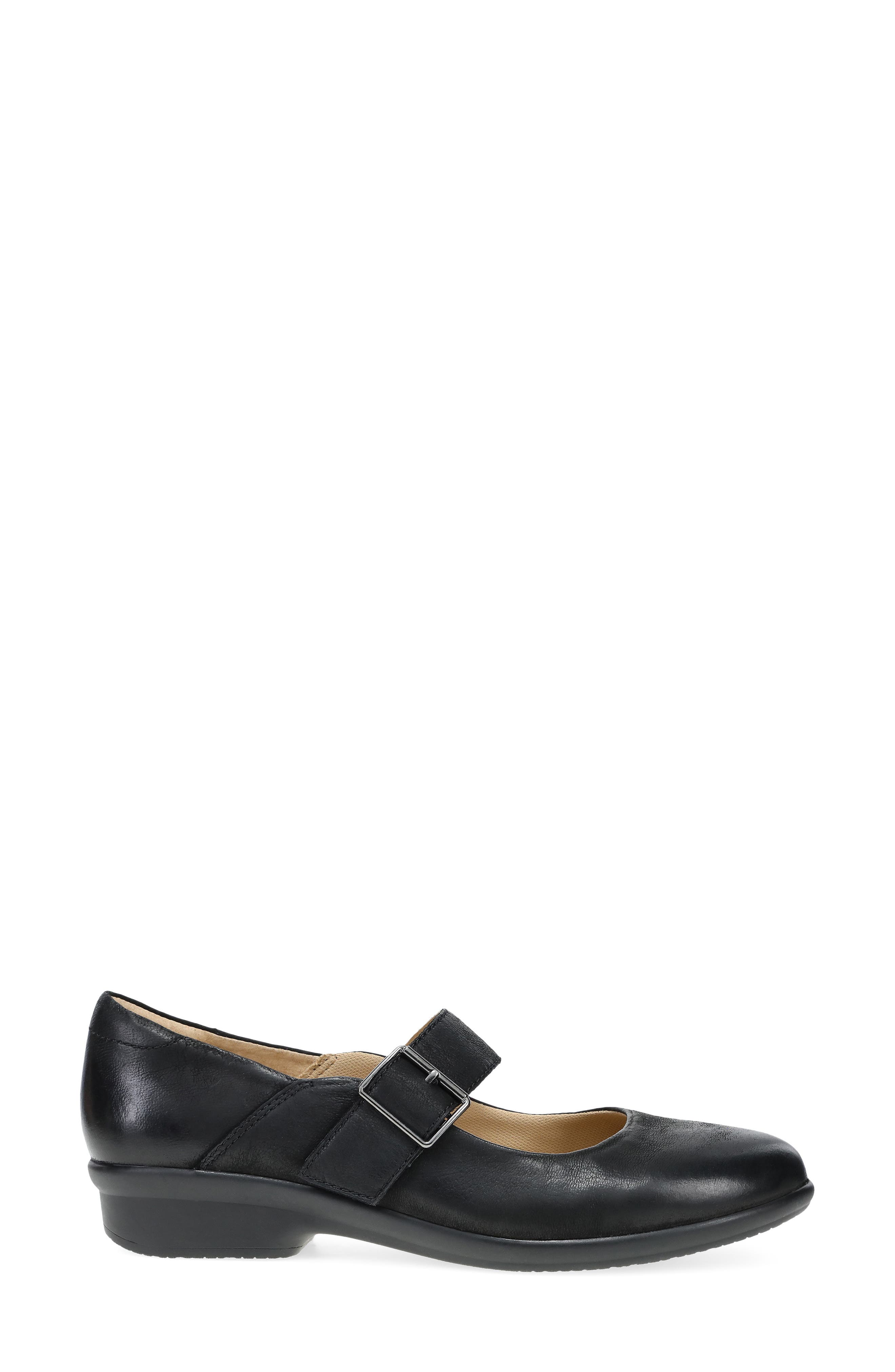 Dansko Collette Mary Jane Pump, Alternate, color, Black Burnished Nubuck