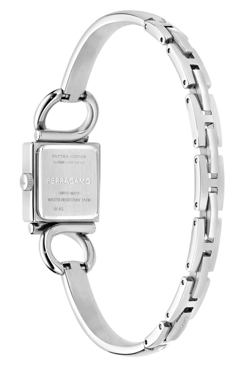 Gancio Diamond Bangle Bracelet Watch, 18mm, Alternate, color, STAINLESS STEEL
