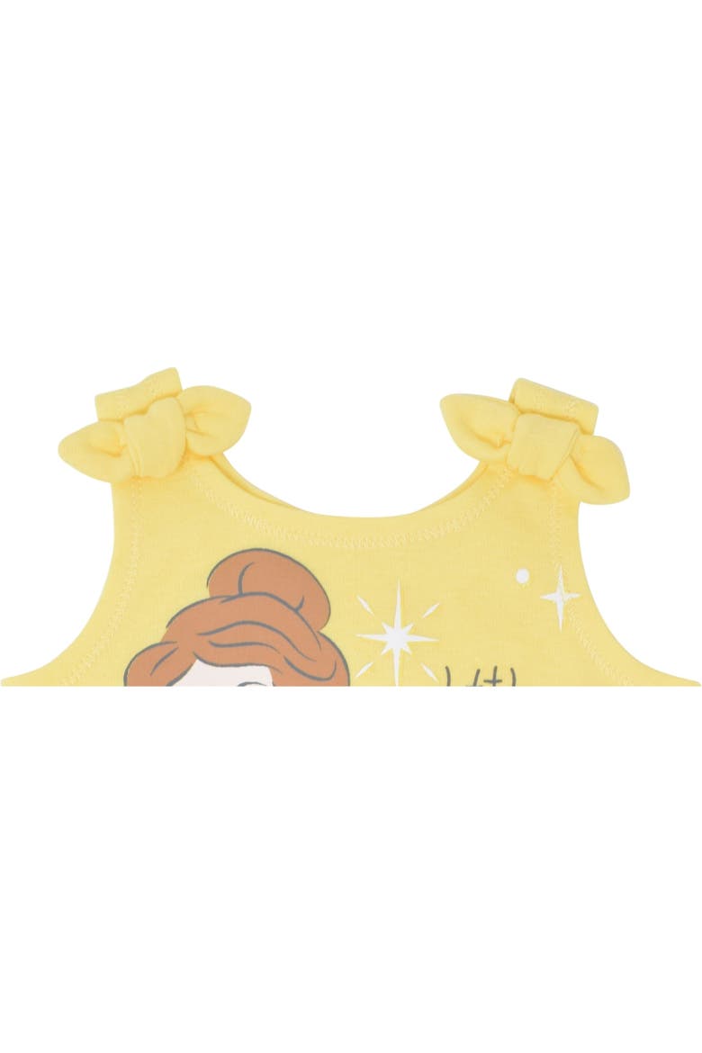 Princess Sleeveless One-Piece and Headband Set, Alternate, color, Belle Yellow