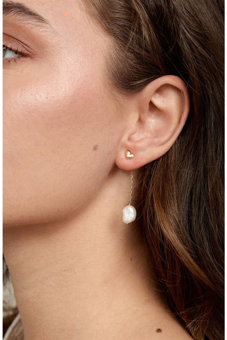 Eloise Freshwater Pearl Drop Earrings, Alternate, color, GOLD