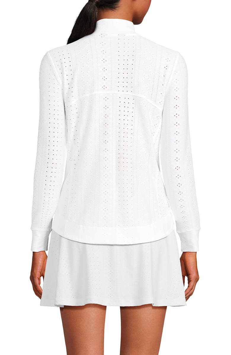 Lands' End Active Eyelet Full Zip Jacket, Alternate, color, 