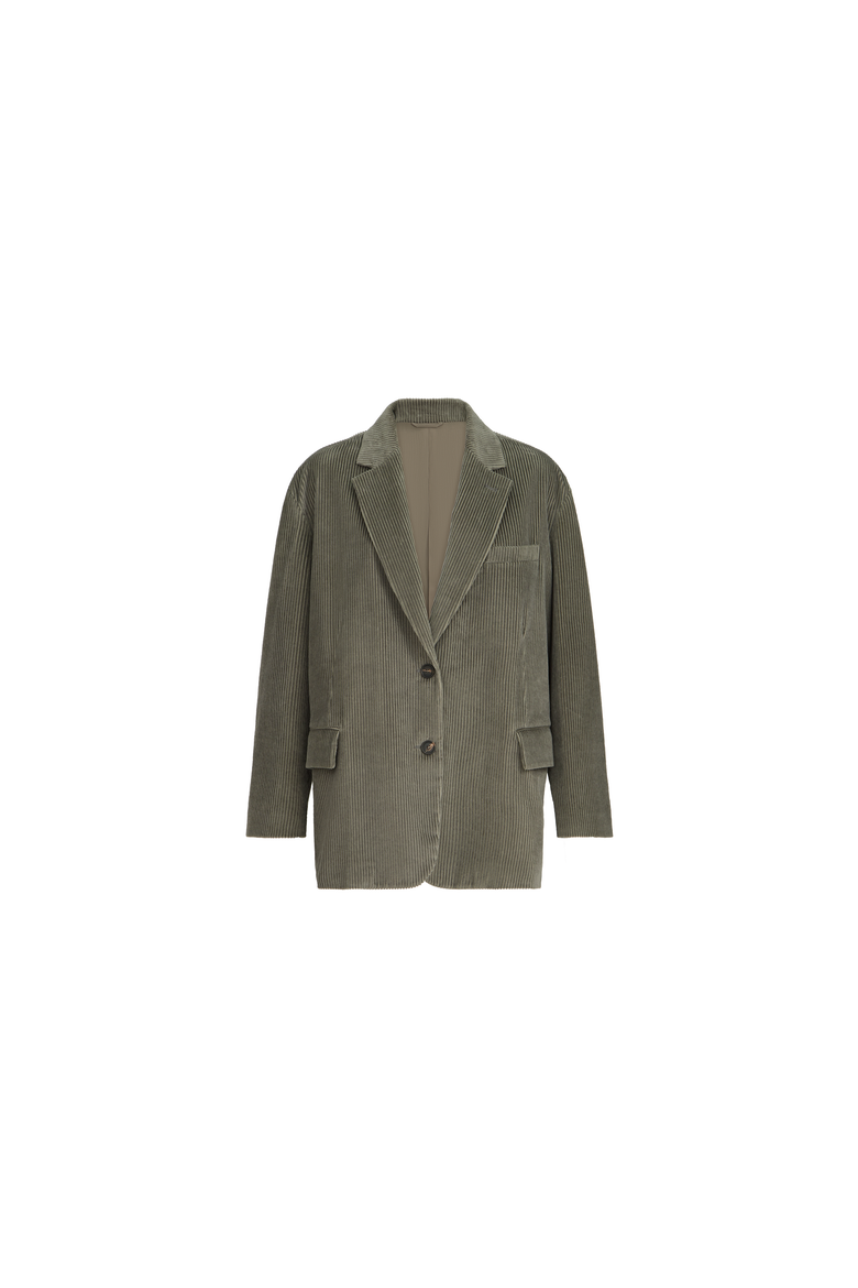 Cotton corduroy blazer with monili, Alternate, color, Origano
