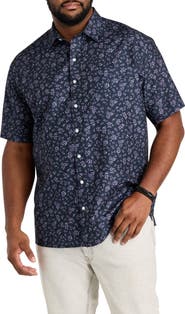 Harbor Bay by DXL Big & Tall Microfiber Floral Sport Shirt V2