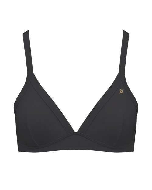 Nudea The Organic Cotton Easy Does It Bralette In Black