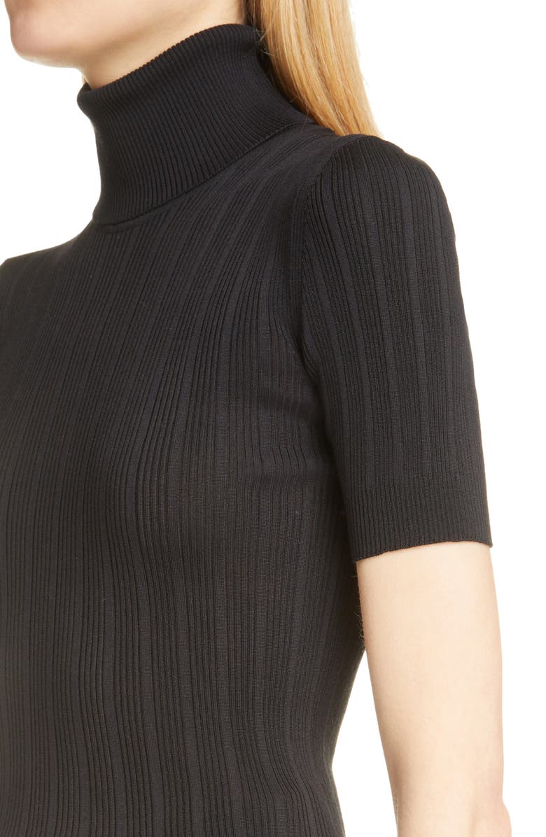 Yves Saint Laurent Silk Rib Turtleneck Sweater, Alternate, color, 