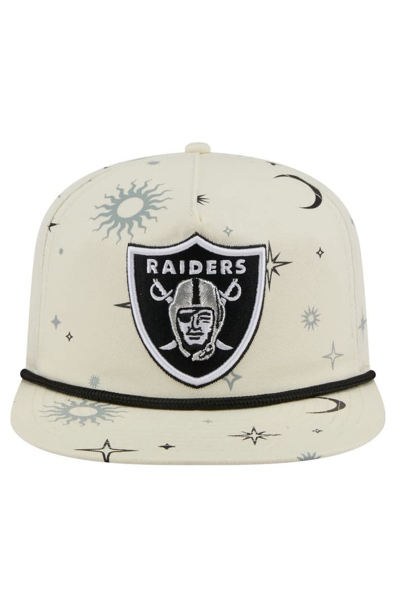 New Era Men's New Era Cream Las Vegas Raiders Celestial Golfer Adjustable Hat, Alternate, color, Cream