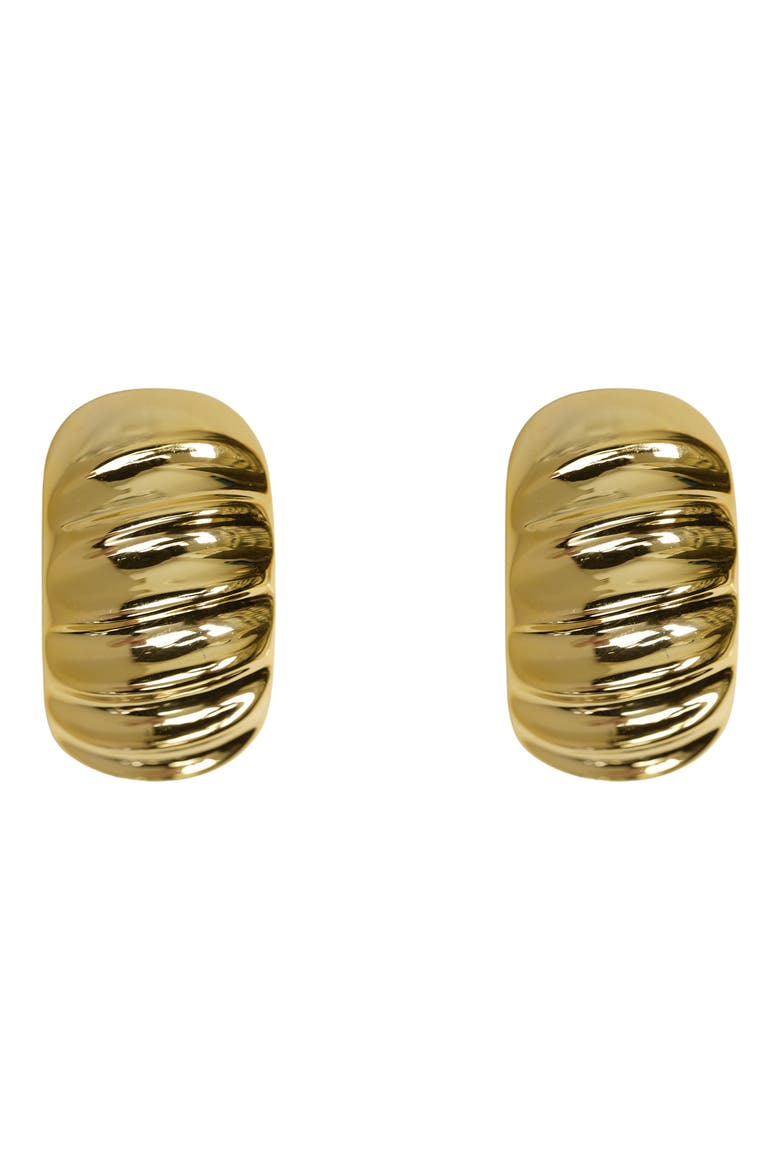 Ripple Stud Earrings, Main, color, GOLD