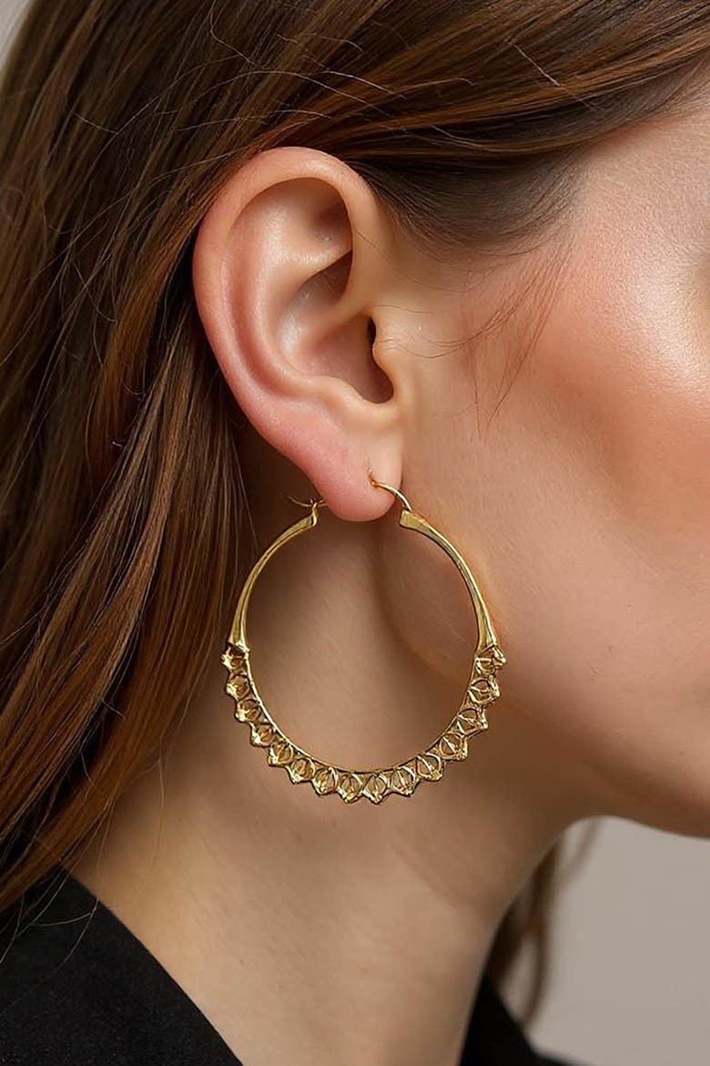 Calla Hoops, Alternate, color, Gold