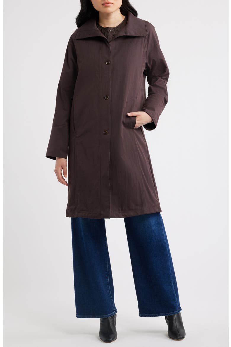 Raincoat with Quilted Vest, Alternate, color, CHOCOLATE