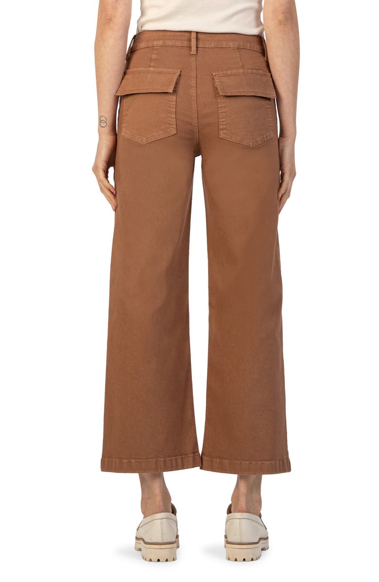 KUT from the Kloth Meg Patch Pocket High Waist Wide Leg Twill Pants, Alternate, color,