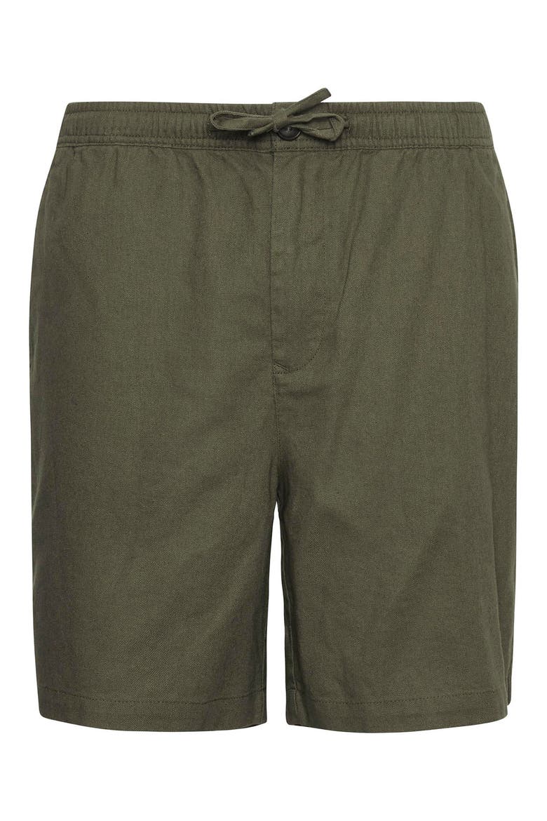 Relaxed Fit Linen & Cotton Drawstring Shorts, Alternate, color, LIGHT SAGE