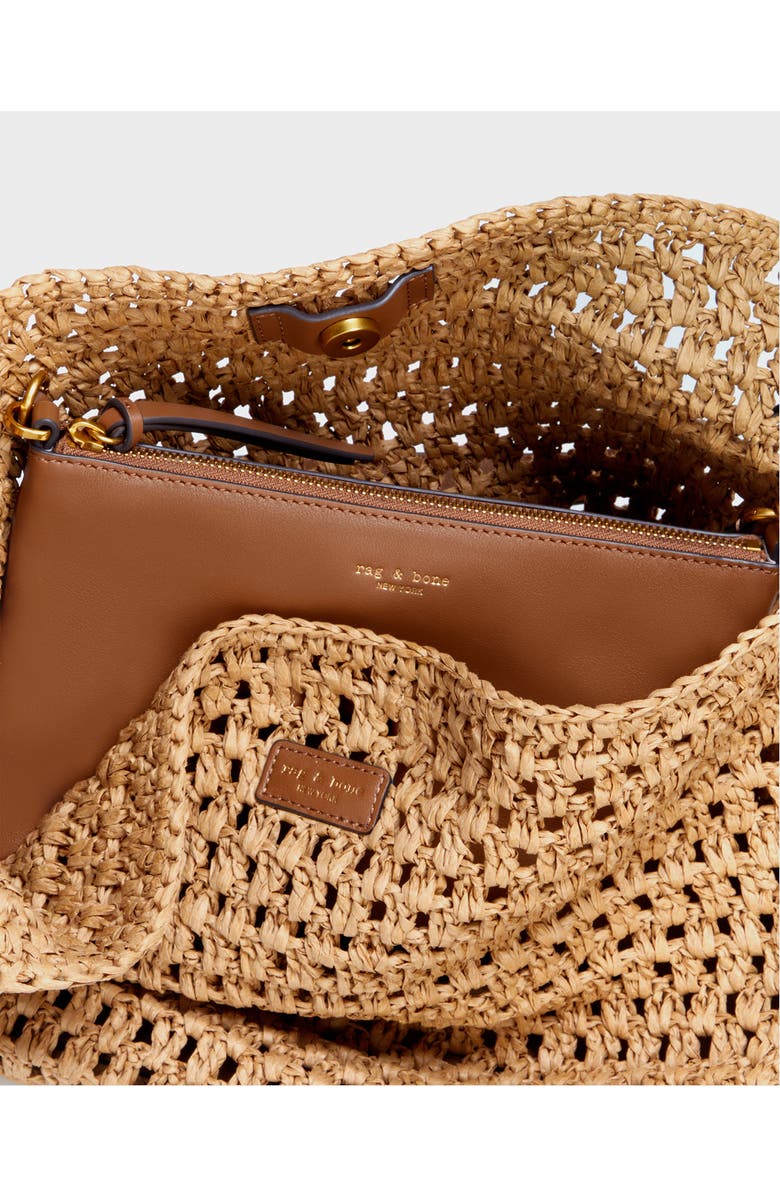 rag & bone Large River Straw Tote, Alternate, color, Nat