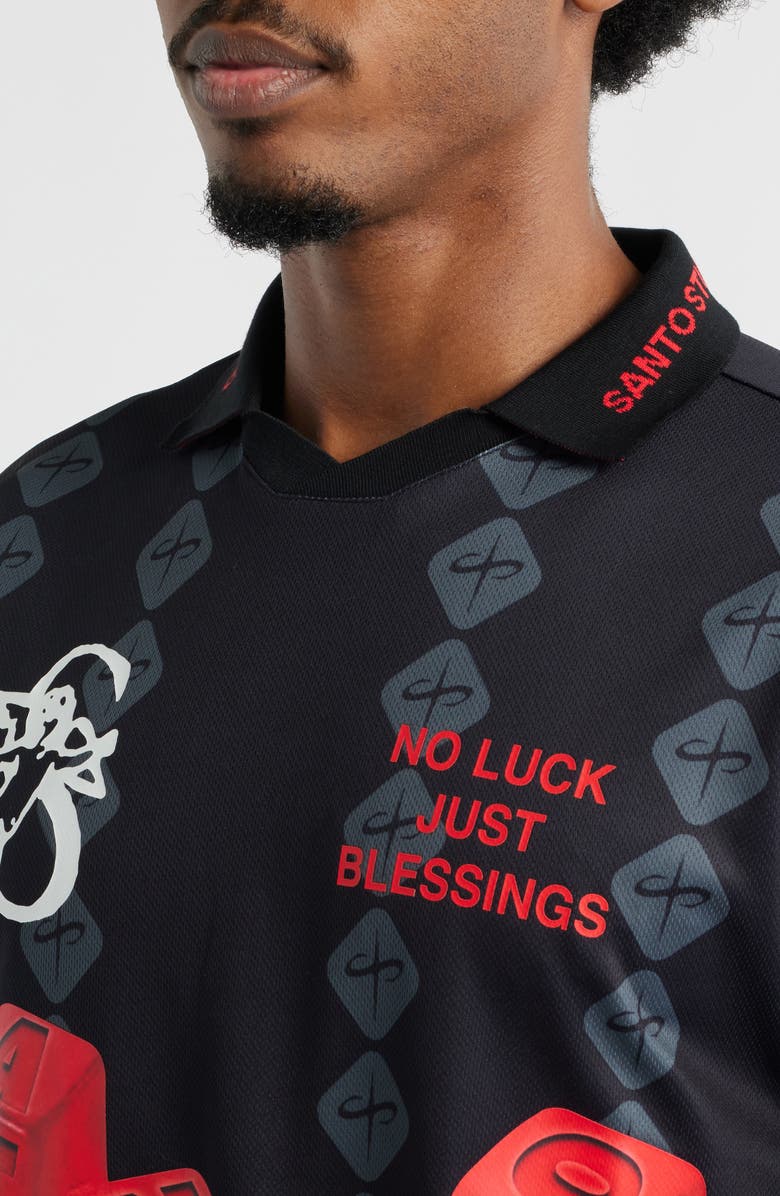 SANTO STUDIO x Ryan Sheckler No Luck Club Jersey, Alternate, color, Black
