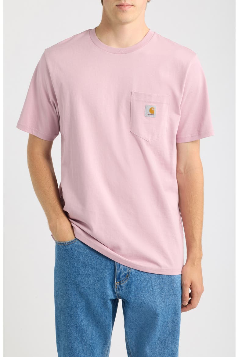 Logo Pocket T-Shirt, Main, color, HORTENSIA