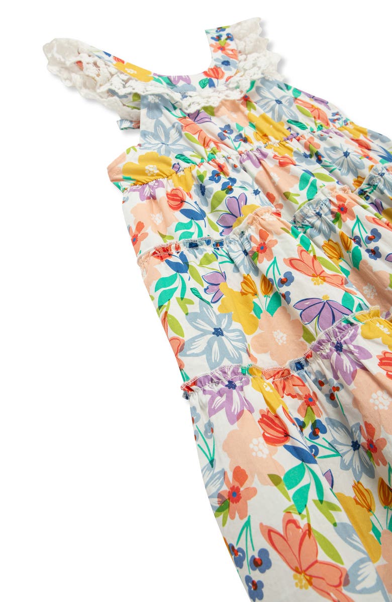 Peek Aren't You Curious Kids' Watercolor Floral Tiered Dress, Alternate, color, 