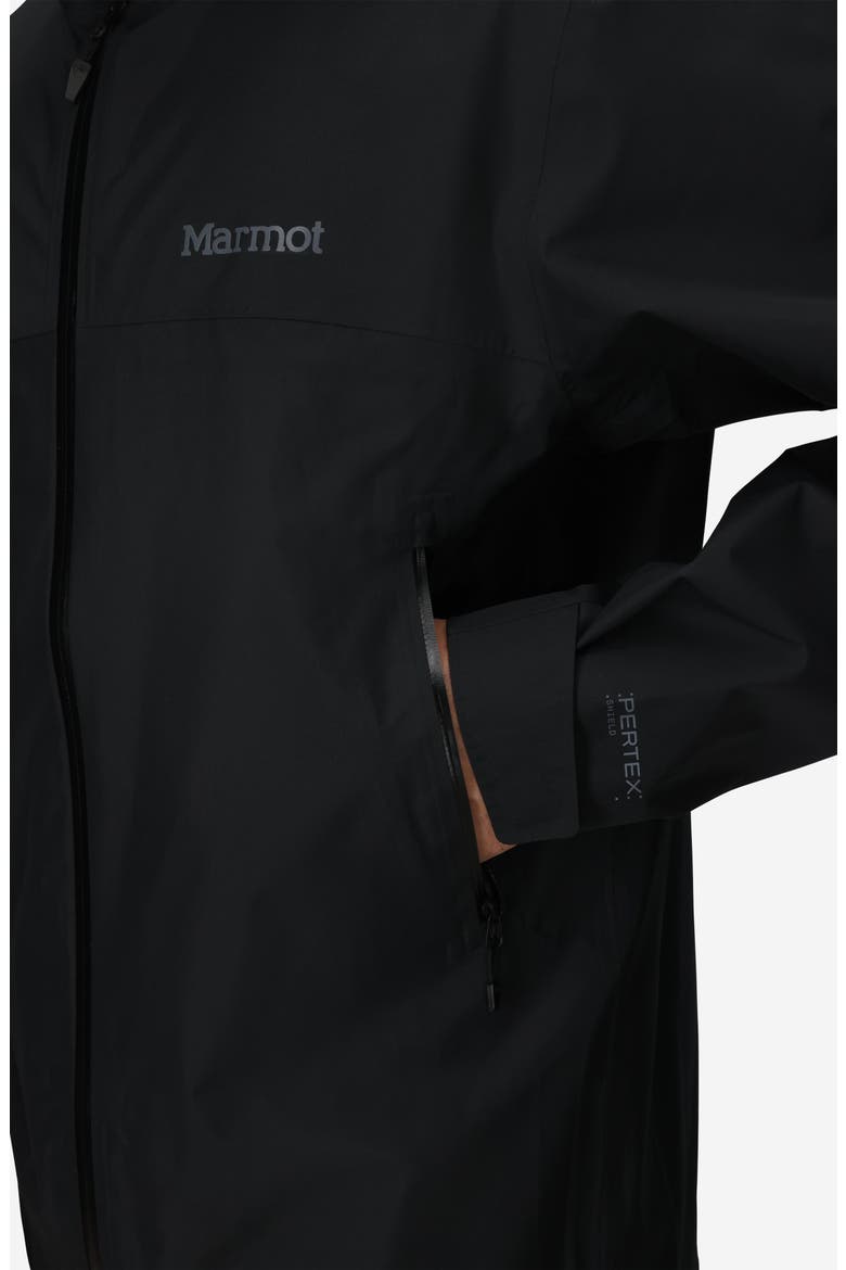 Minimalist Pertex® Waterproof Hooded Jacket, Alternate, color, BLACK