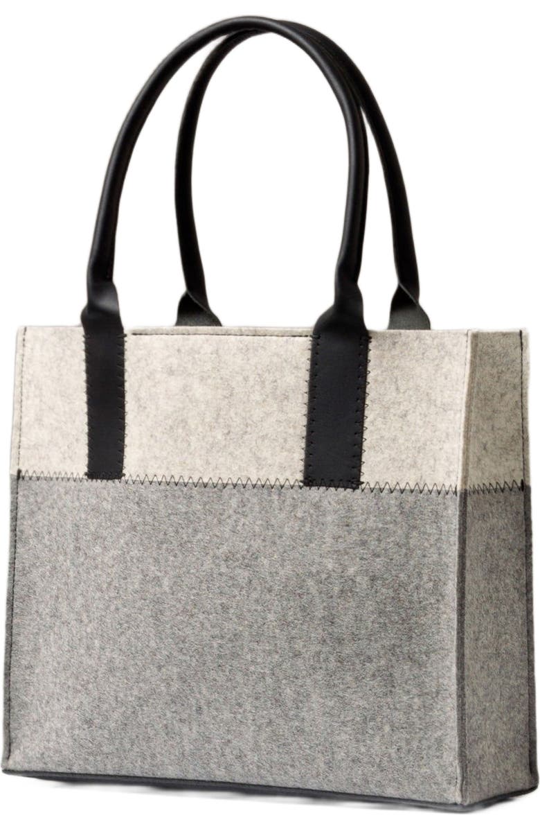 Graf Lantz Jaunt Merino Wool Midi Tote, Alternate, color, Granite / Black