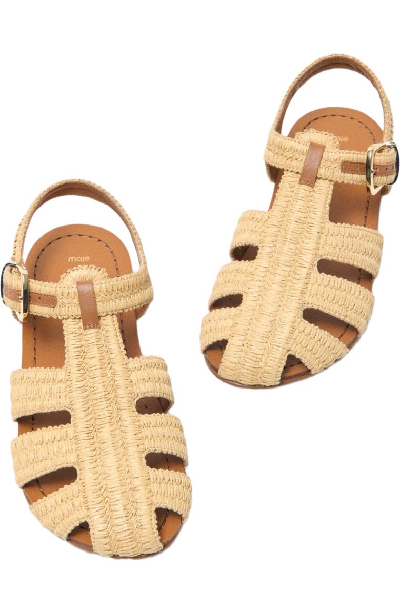 maje Flat strap sandals, Alternate, color, Beige