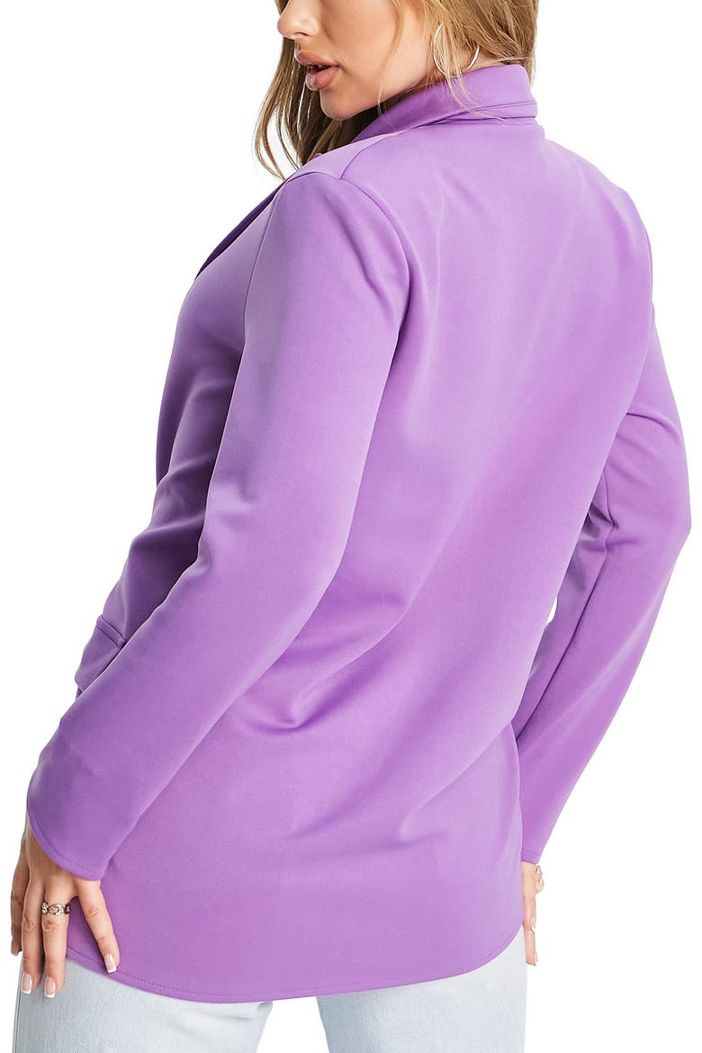 Sturctured Jersey Oversize Suit Blazer, Alternate, color, PURPLE