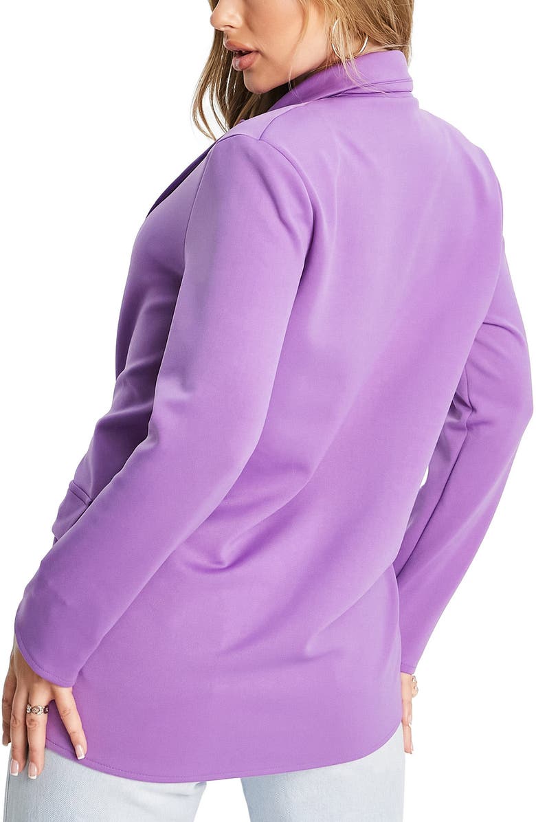 ASOS DESIGN Sturctured Jersey Oversize Suit Blazer, Alternate, color,