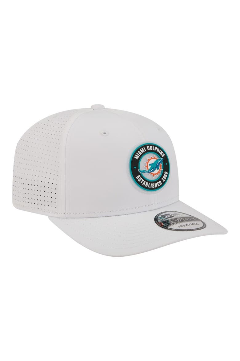 Men's New Era  White Miami Dolphins COOLERA 9SEVENTY Adjustable Hat, Alternate, color, White