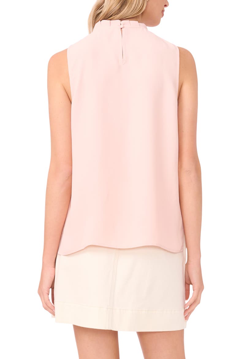 Pleated Mock Neck Woven Top, Alternate, color, SEPIA ROSE