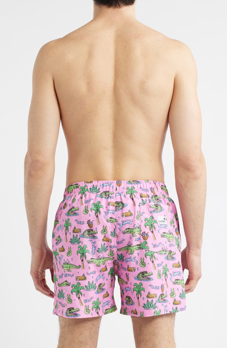 Boardies Crocodile Print Mid Length Swim Trucks, Alternate, color,
