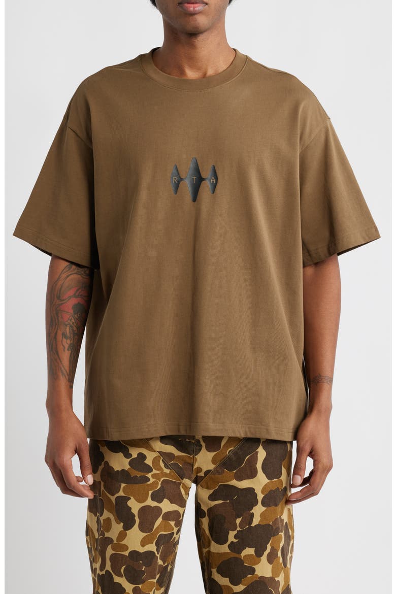 Colin Oversize Graphic Print T-Shirt, Main, color, TEAK PIRATE RADIO
