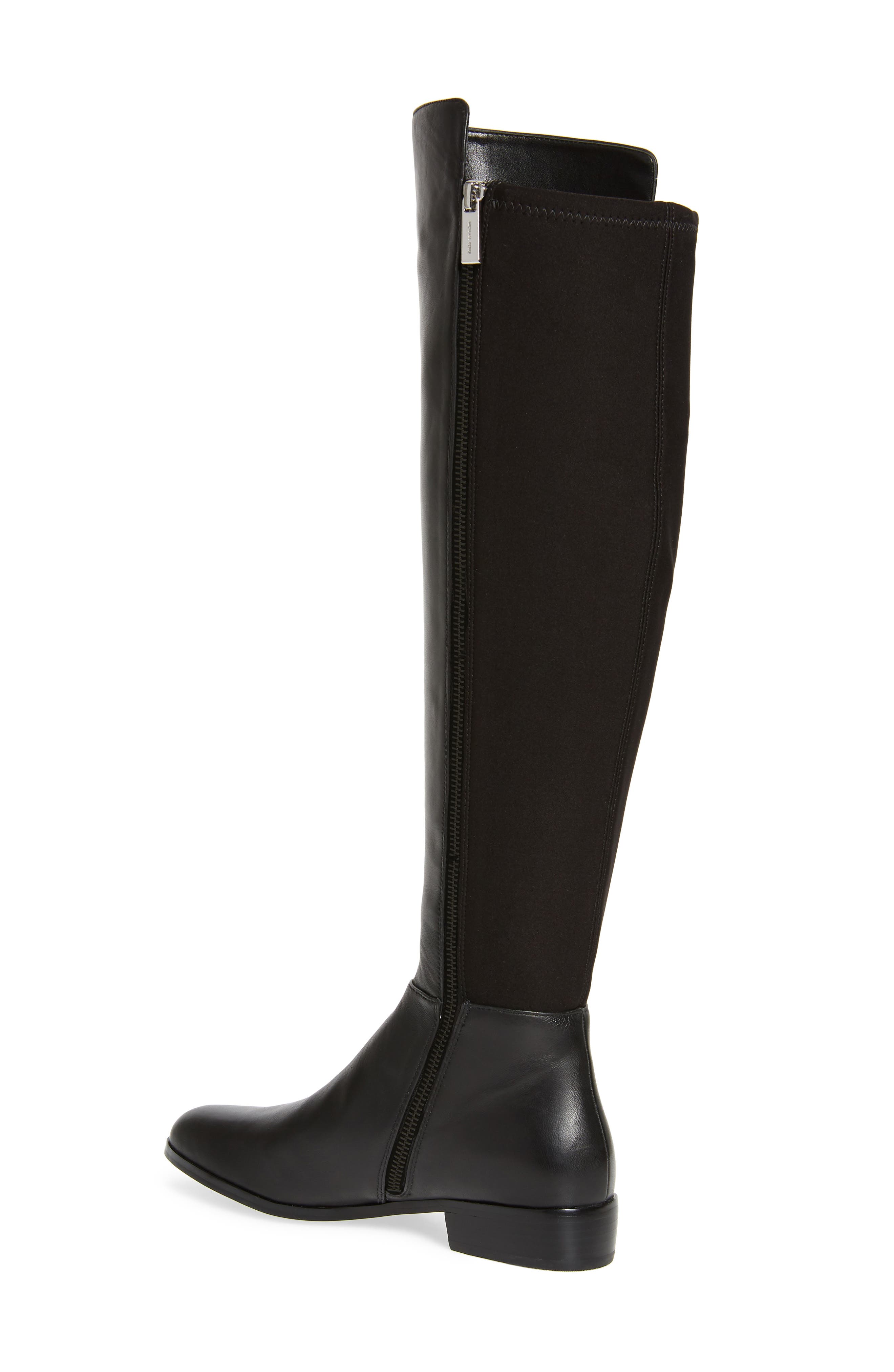 Bromley Stretch Back Riding Boot, Alternate, color, BLACK