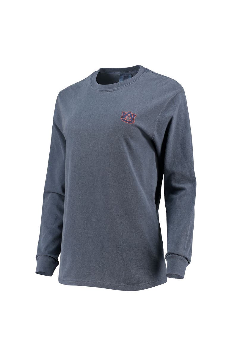 SUMMIT SPORTSWEAR Women's Navy Auburn Tigers Comfort Colors Mascot Art Oversized Long Sleeve T-Shirt, Alternate, color, 