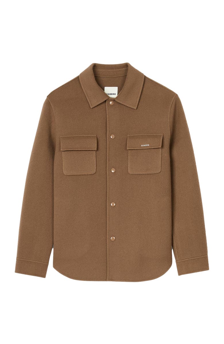 SANDRO Double-faced overshirt, Alternate, color, 