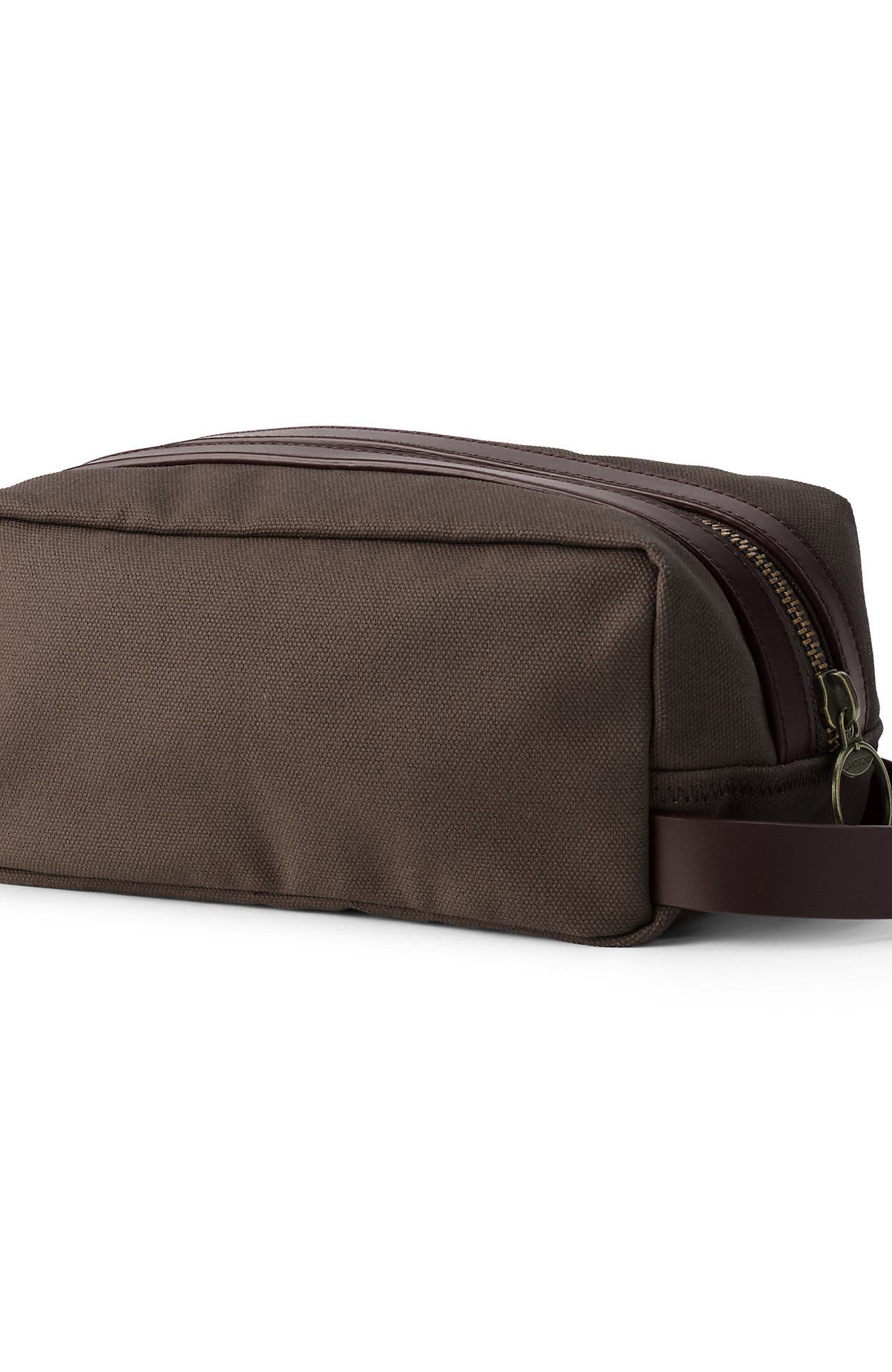 Lands' End Waxed Canvas Travel Dopp Kit Toiletry Bag, Alternate, color, 