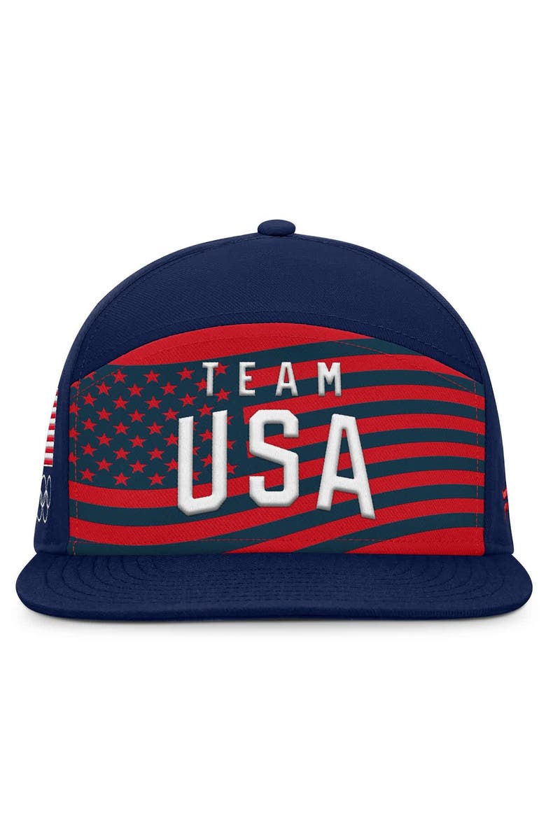 FANATICS Men's Fanatics Navy Team USA Grandstand Snapback Hat, Alternate, color, 