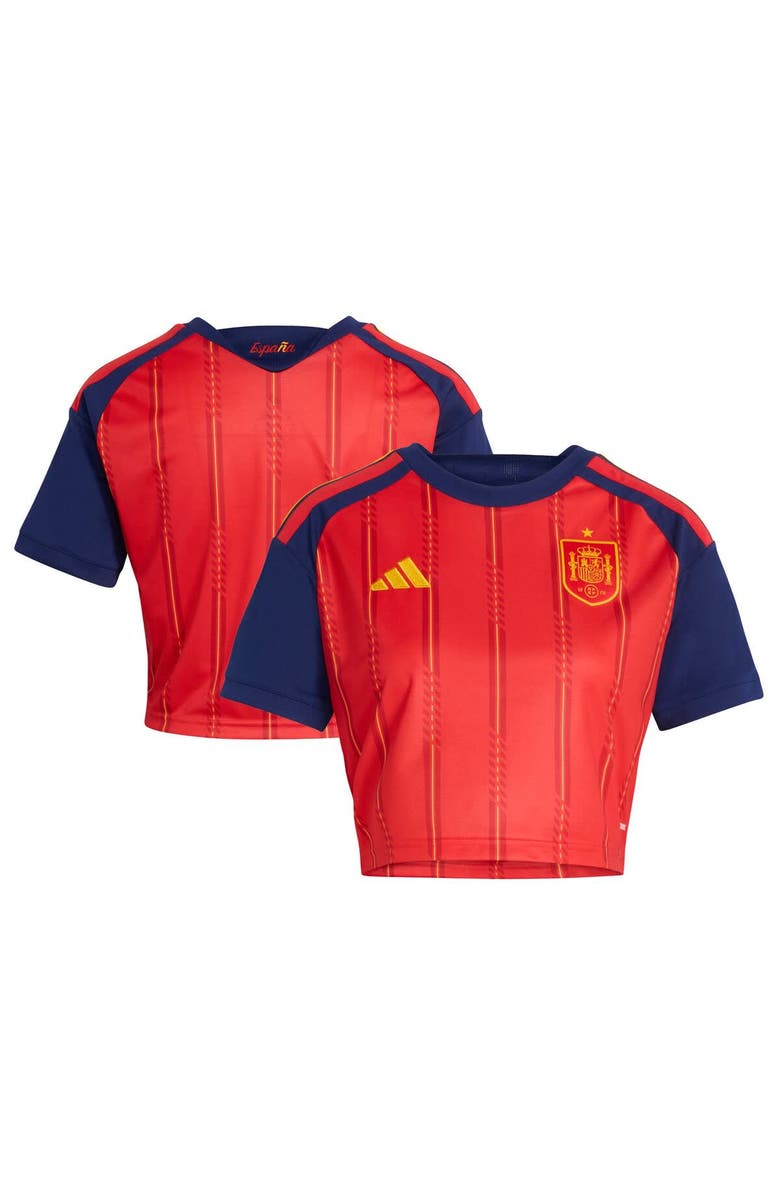adidas Women's adidas Red Spain National Team FIFA x World Cup 2026 Home Cropped Replica Jersey, Main, color, Red