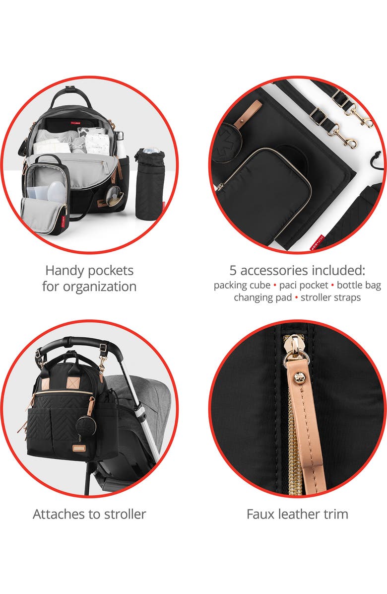 Skip Hop Suite 6-in-1 Diaper Backpack Set, Alternate, color, Black