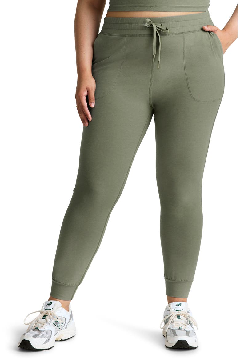 Commuter Space Dye Midi Joggers, Main, color, GREY SAGE HEATHER