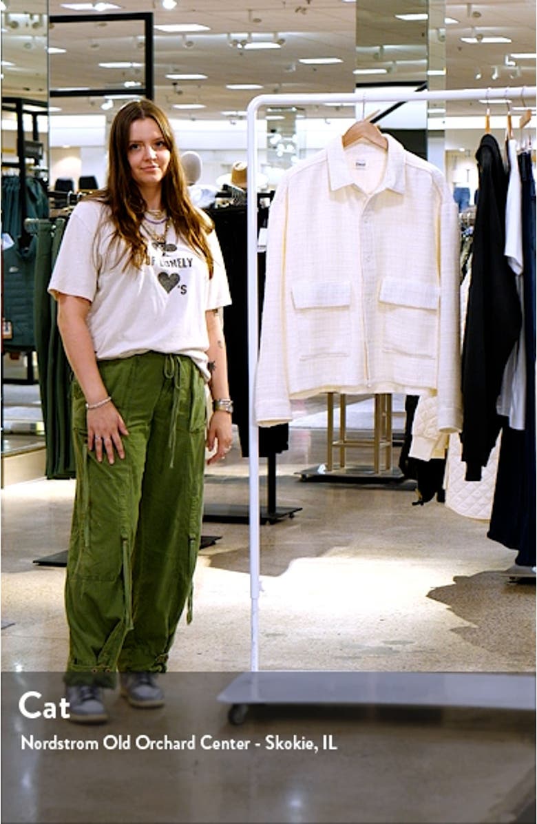 Textured Crop Button-Up Shirt, sales video thumbnail