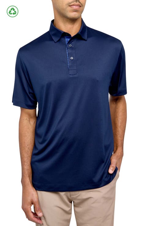 Regular Fit Solid Recycled Performance Golf Polo