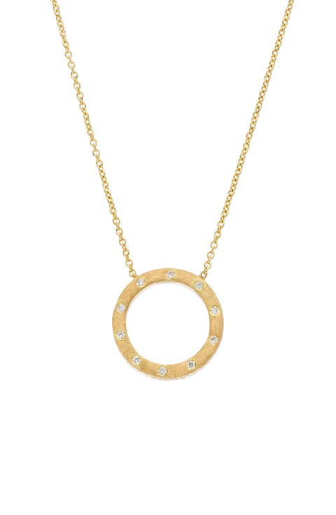 Dunes Diamond Circle Pendant Necklace