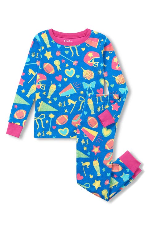 Kids' Cheer Squad Two-Piece Cotton Rib Pajamas