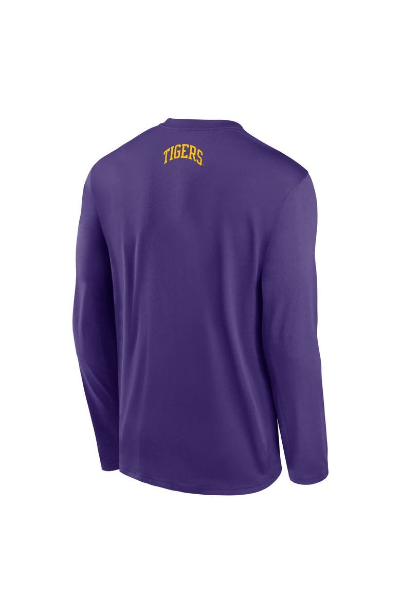 Nike Men's Nike Purple LSU Tigers On-Court Basketball Shootaround Performance Long Sleeve T-Shirt, Alternate, color,