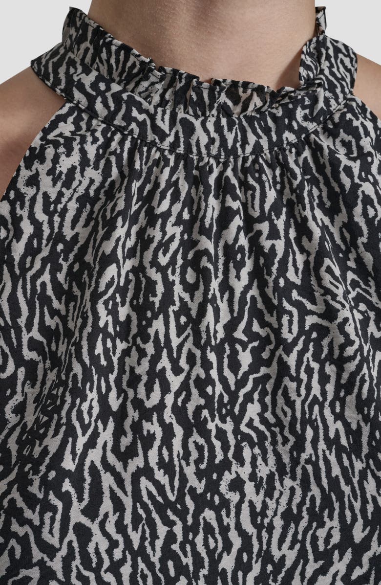 DKNY Printed Voile Top, Alternate, color, Logo Ikat